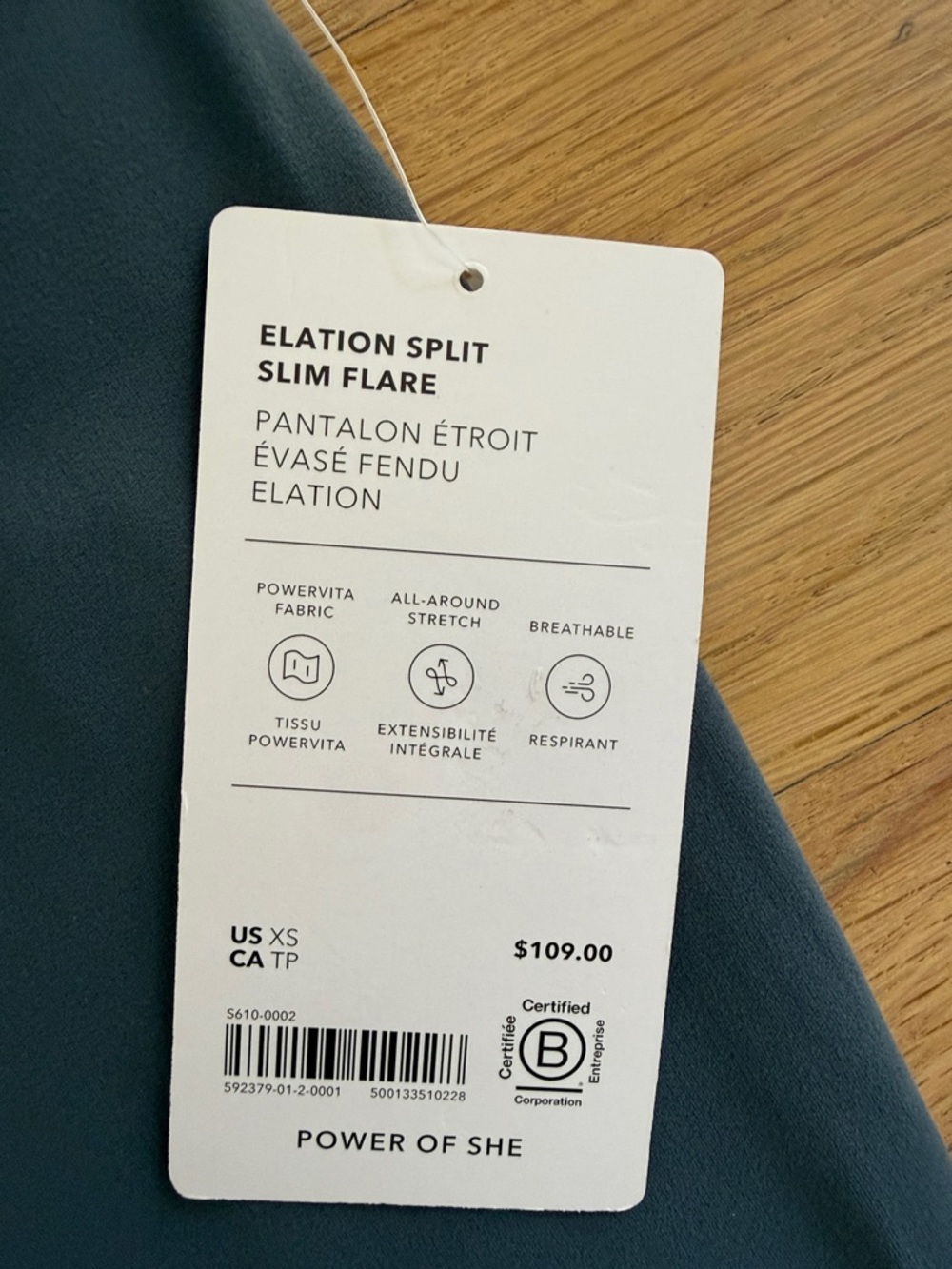 Athleta, Women's, elation split flare, Charcoal Leggings